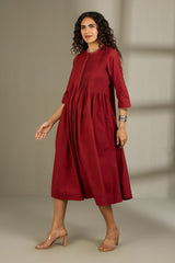Merlot Midnight Hue Infinity Pintuck Dress