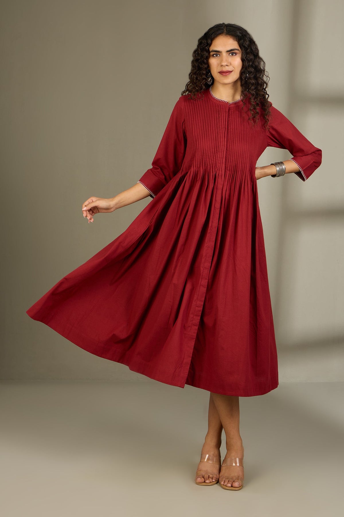 Merlot Midnight Hue Infinity Pintuck Dress