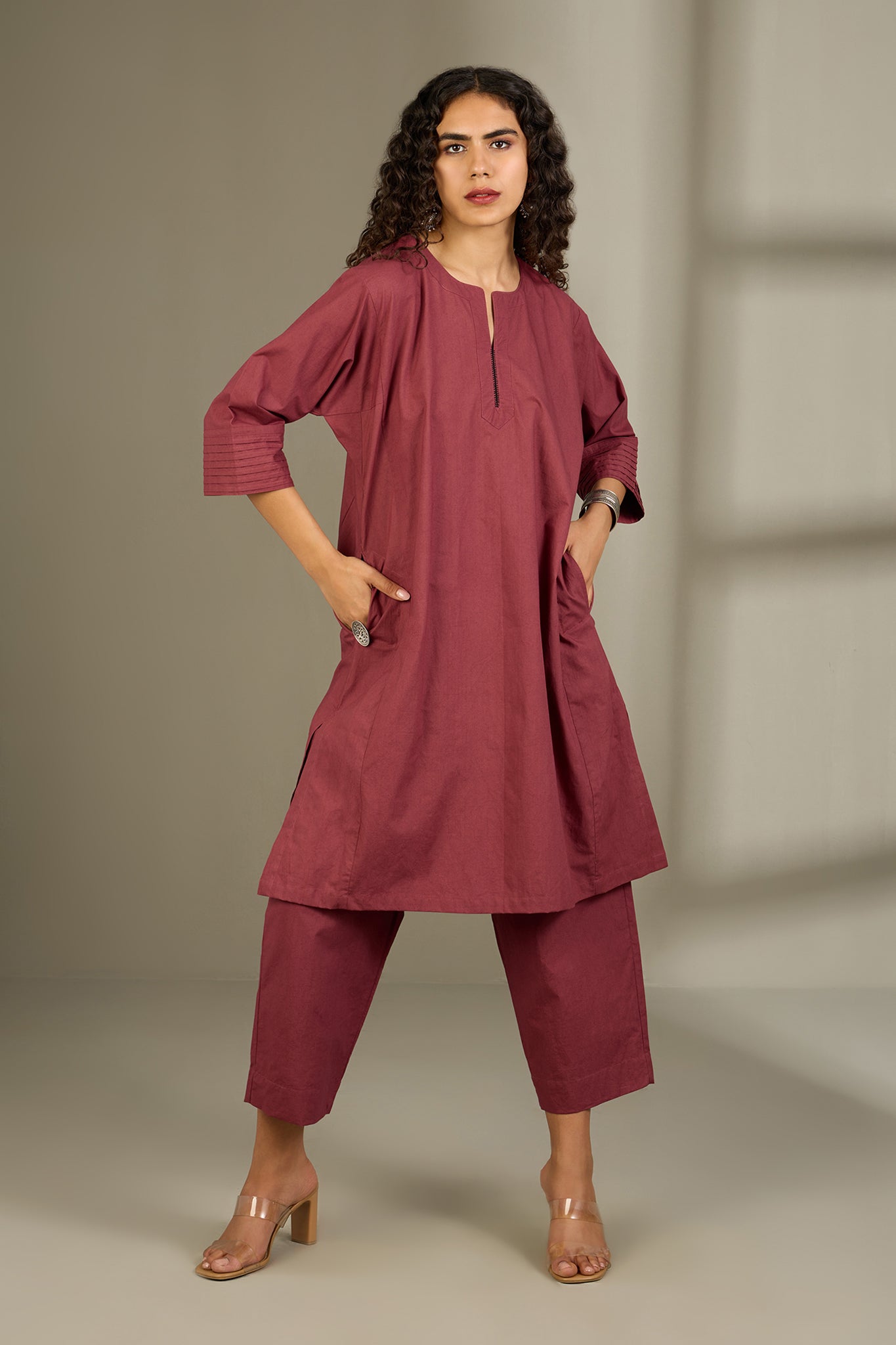 Leisure Kalidar Dusky Rose Kurta