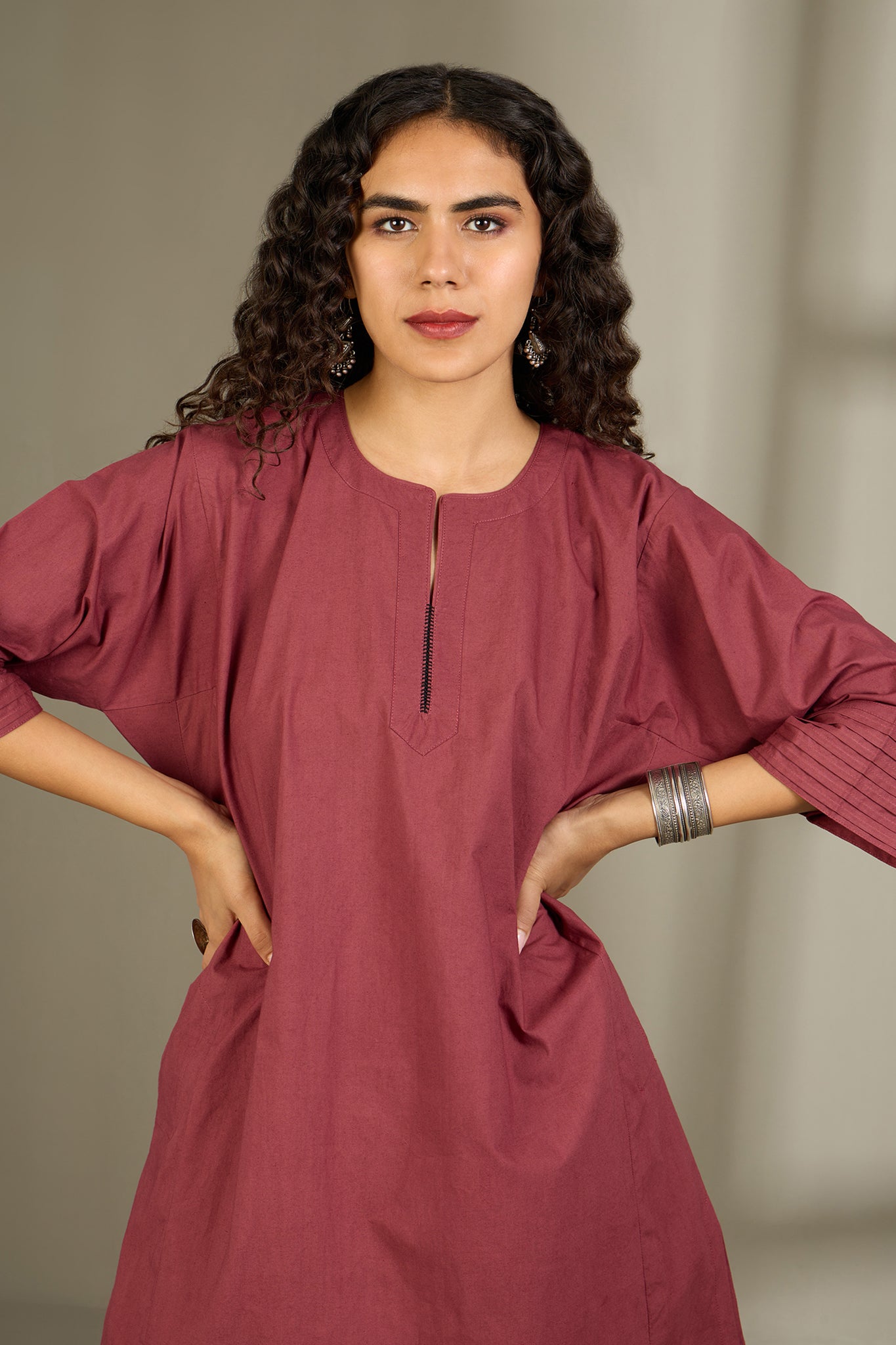 Leisure Kalidar Dusky Rose Kurta