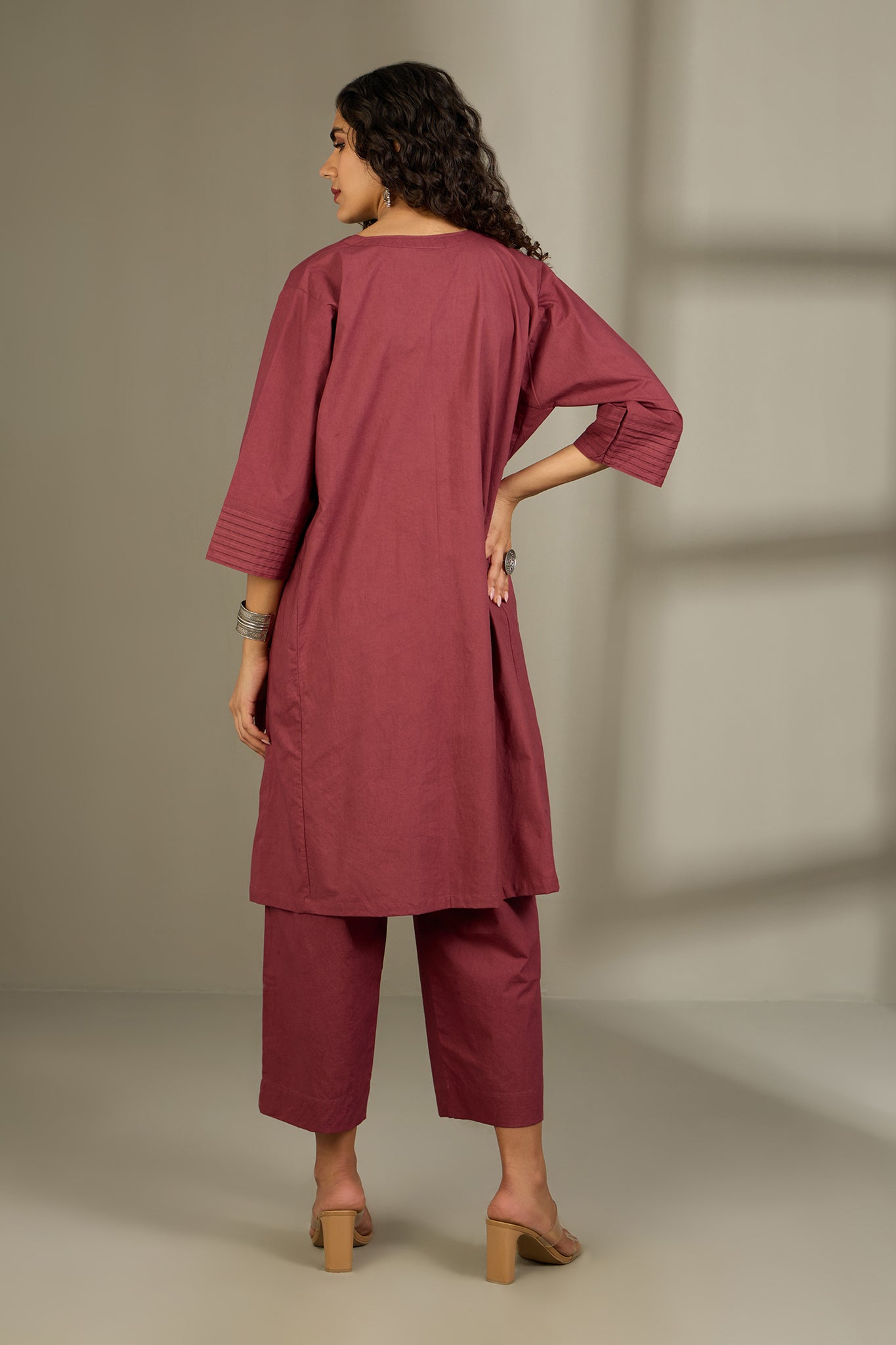 Leisure Kalidar Dusky Rose Kurta