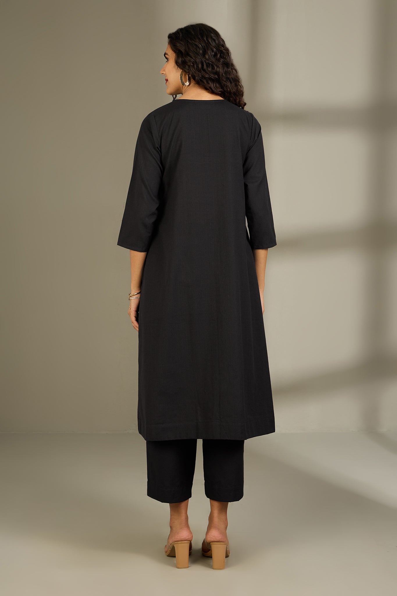 Co-ord Set Midnight Muse Smocked Yoke Kurta & Pants