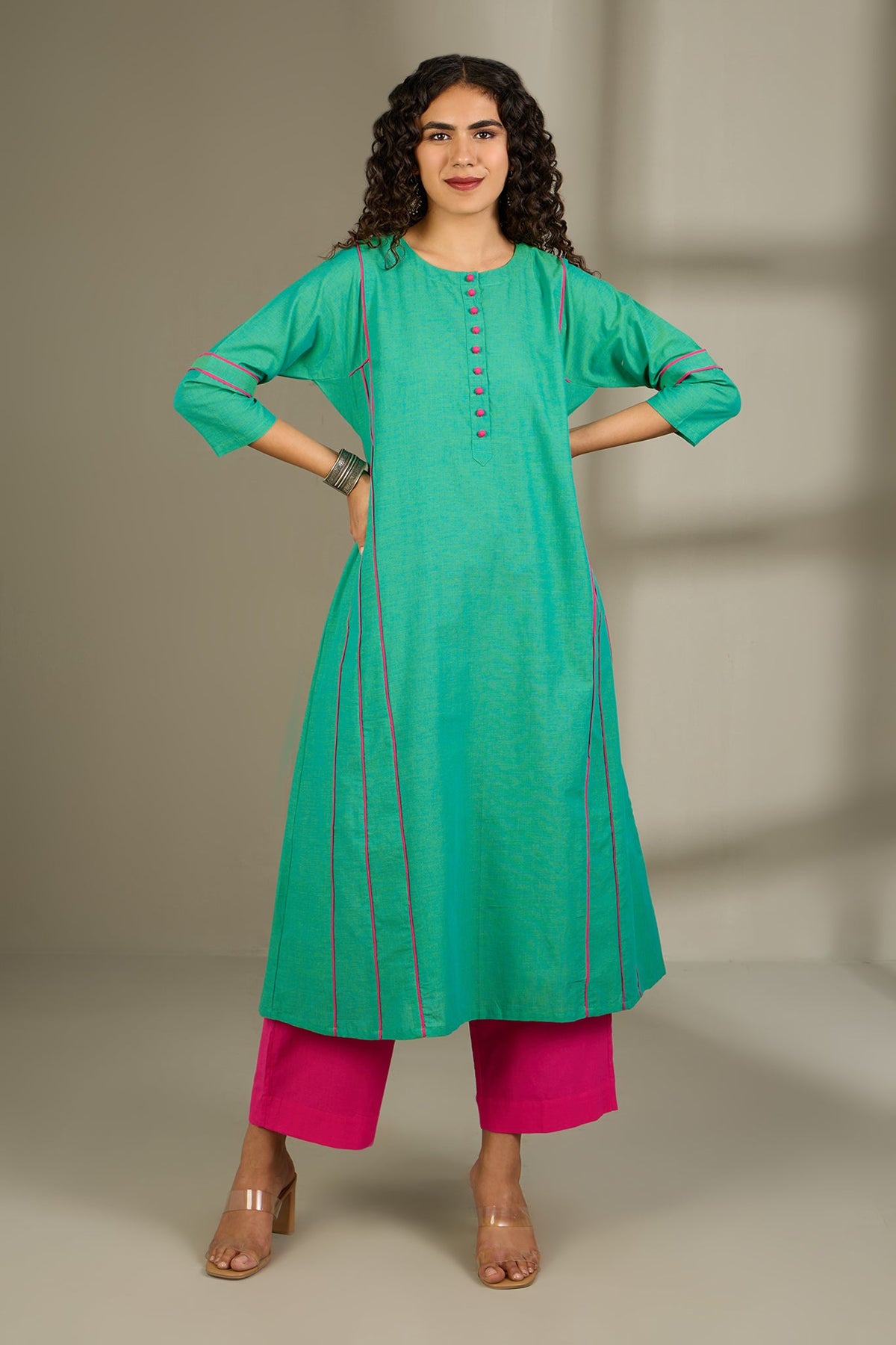 Aqua Grove Kalidar Choga Kurta
