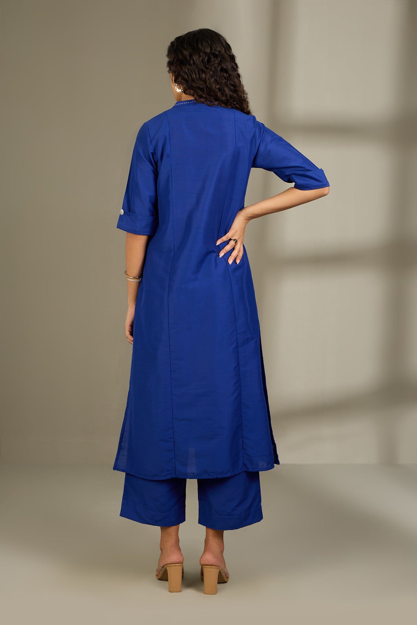 Co-ord Set Sapphire Majesty Long Panel Kurta (Set of 2)