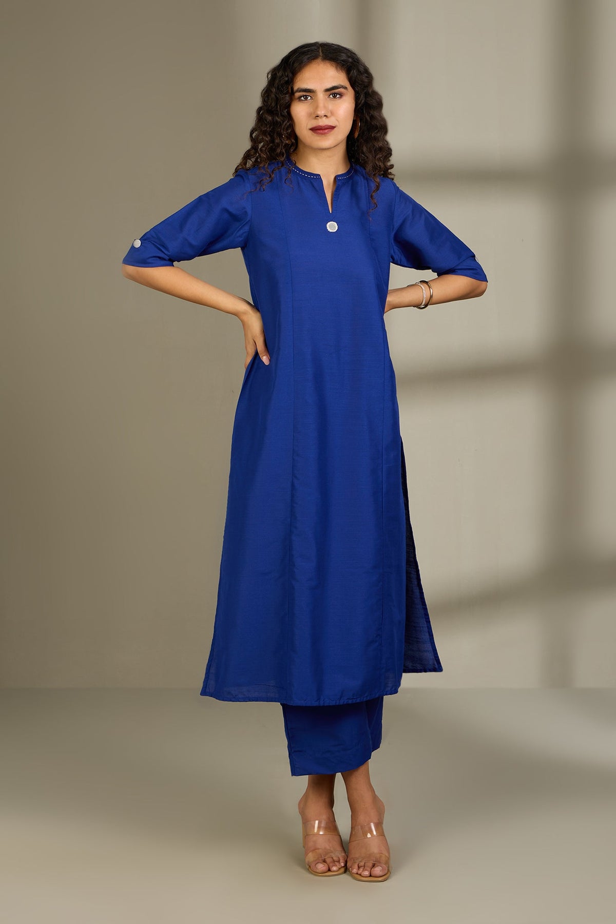 Co-ord Set Sapphire Majesty Long Panel Kurta (Set of 2)