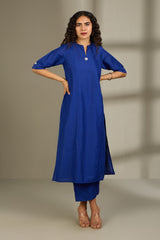 Co-ord Set Sapphire Majesty Long Panel Kurta (Set of 2)