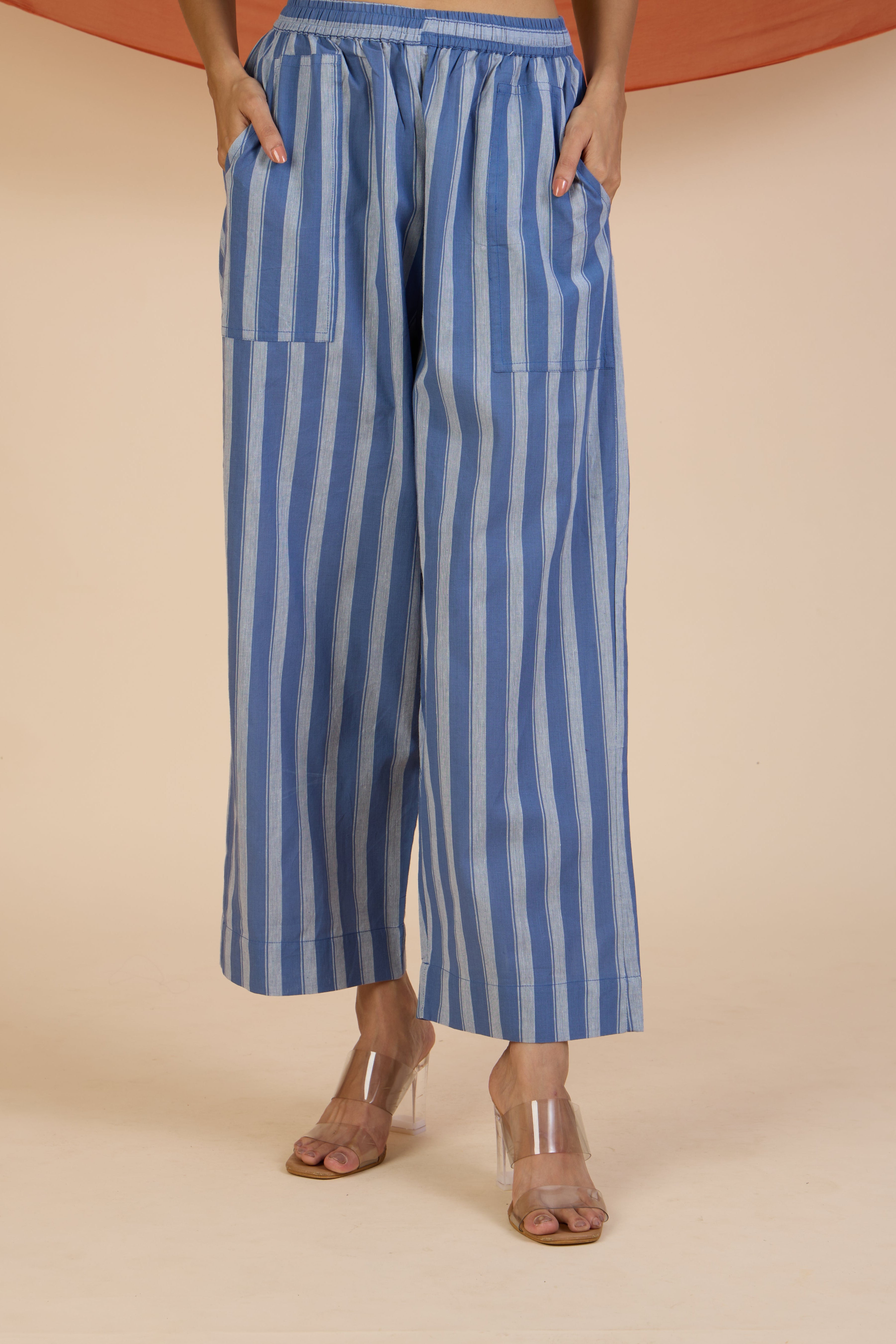Co-ord Set Stormlight Stripes Smocked Yoke Kurta & Pants