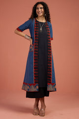 Jacket & Dress Indigo Archway Tales Long Jacket With Pockets (set of 2)