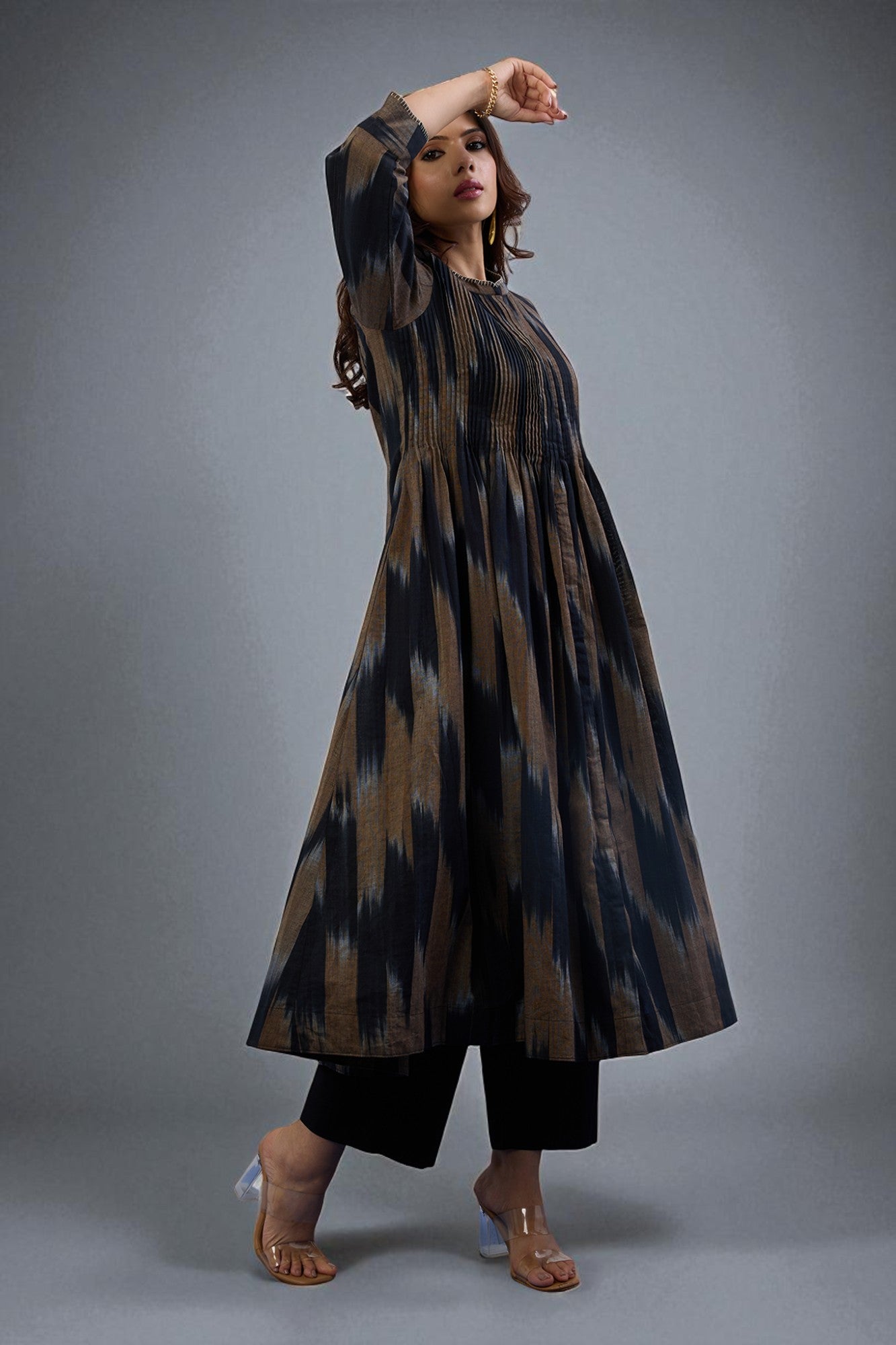 Ashen Loom Infinity Pintuck Dress