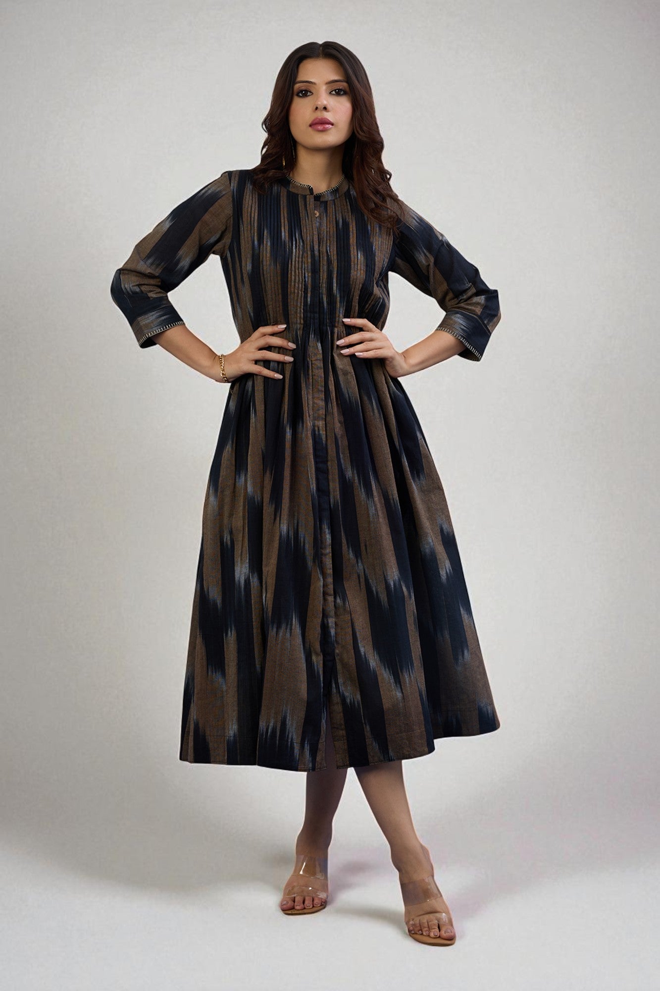 Ashen Loom Infinity Pintuck Dress