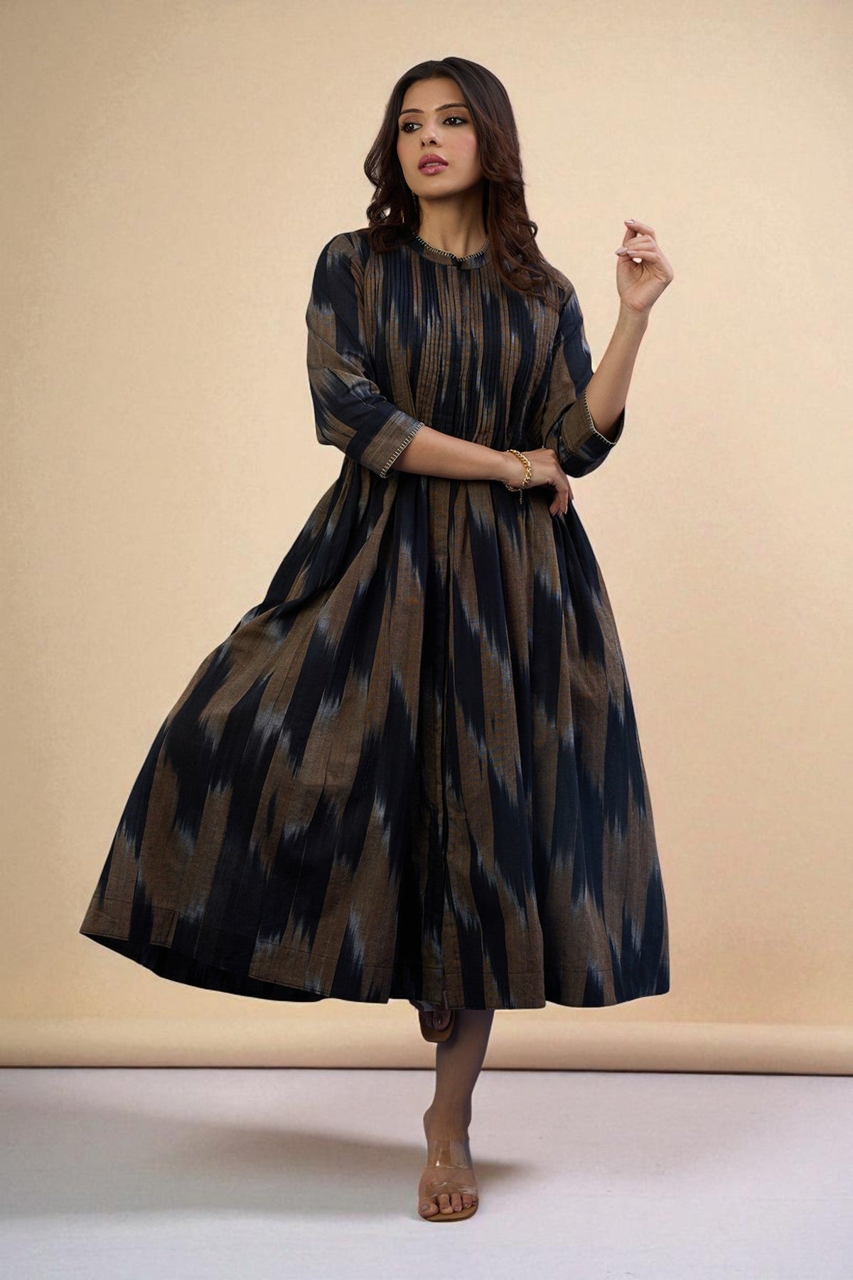 Ashen Loom Infinity Pintuck Dress