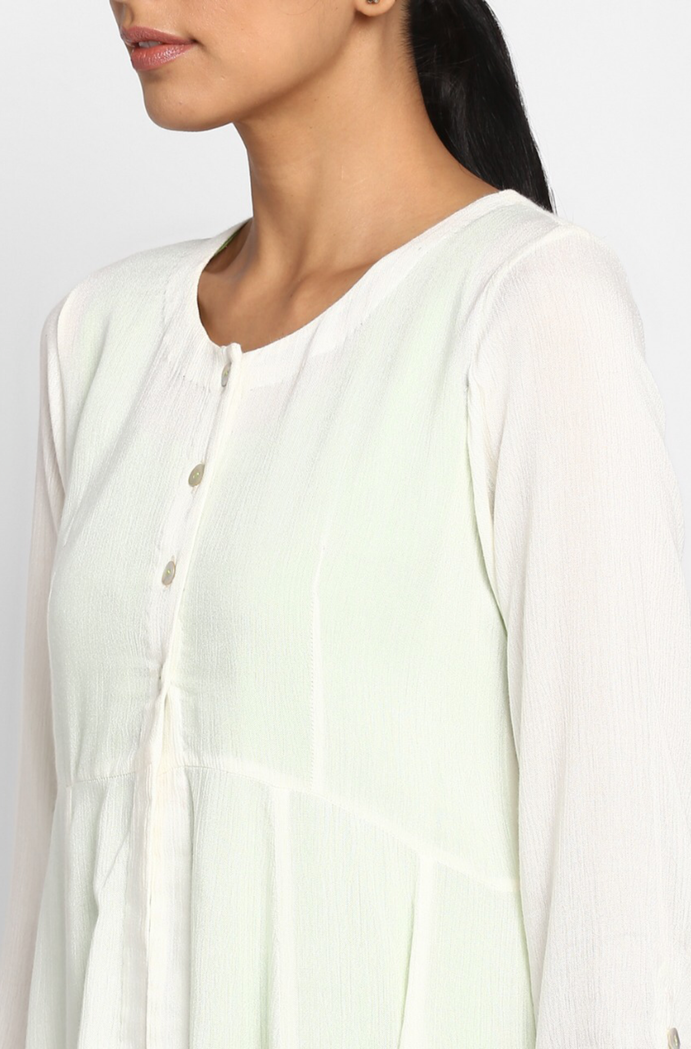 jacket  + shift dress - porcelain white & sea green