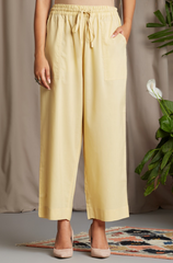 Comfort fit Cotton Pants - Light Biscuit