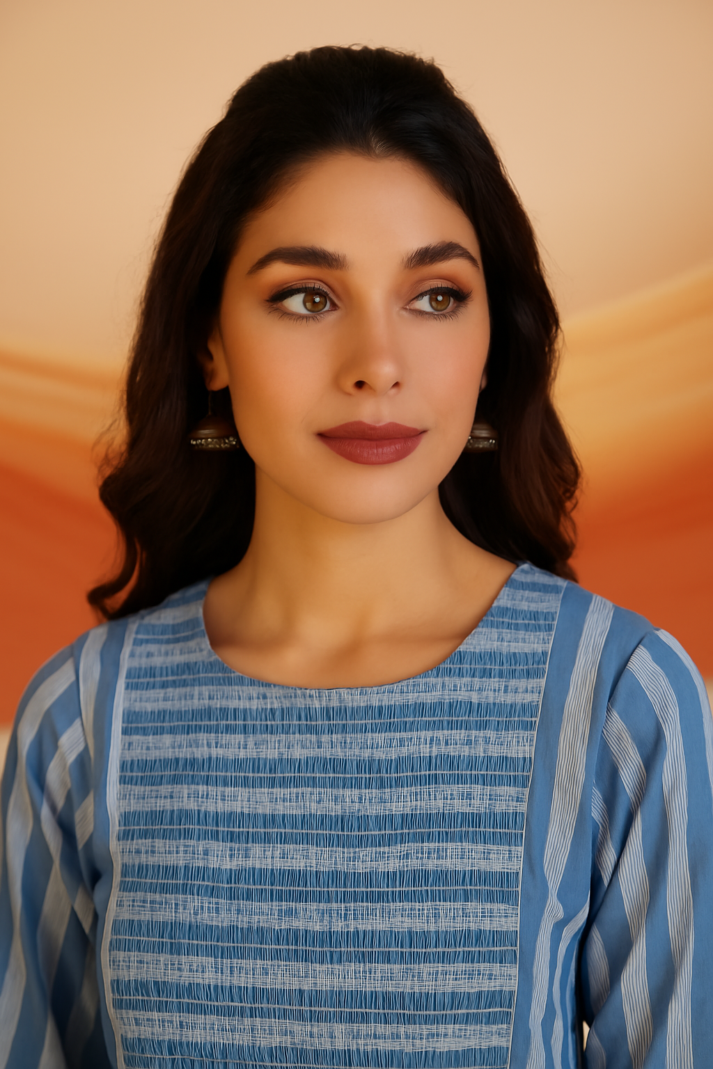 Co-ord Set Stormlight Stripes Smocked Yoke Kurta & Pants